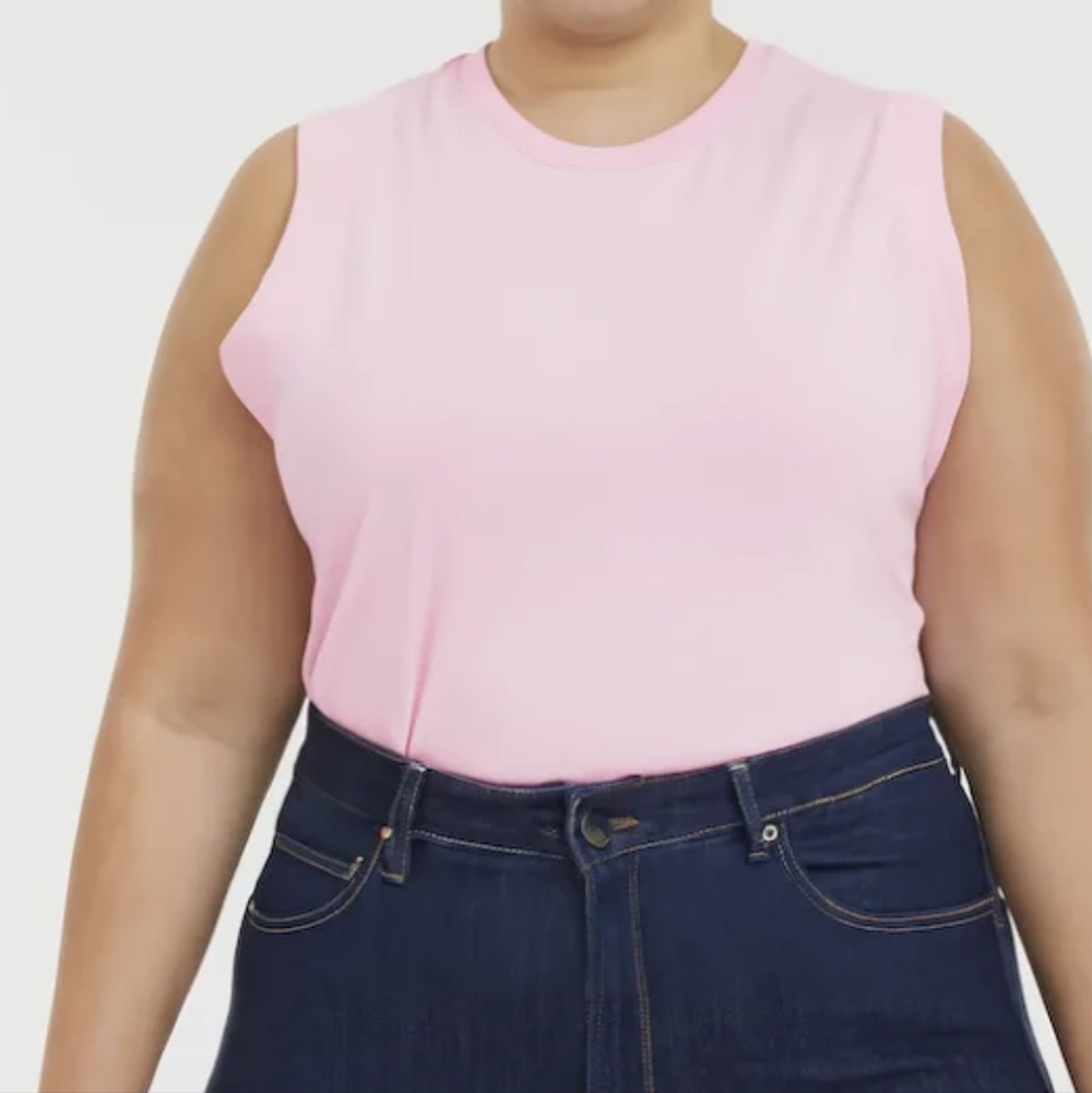 Hanes Pale Pink Beefy-T Tank Top